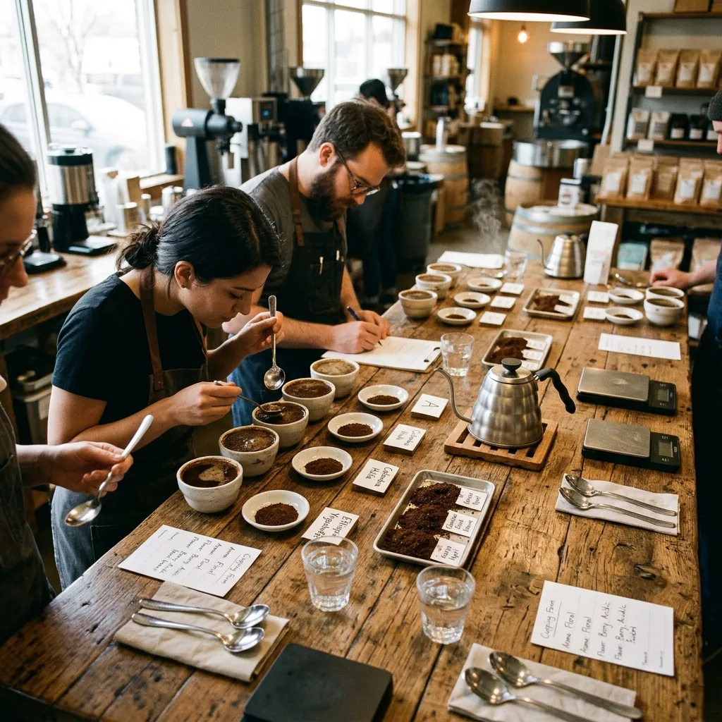 Barista smiling